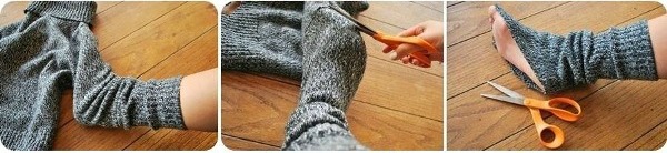 Kućne čarape od starog džempera