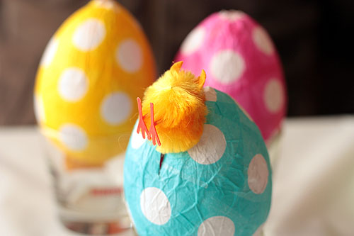 Dekorativna punjena uskršnja jaja - papir maše.