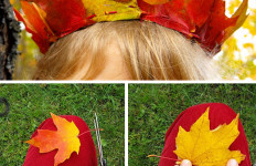 Maske od jesenjeg lišća.