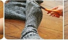 Kućne čarape od starog džempera