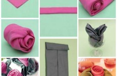 Kreativne ideje sa salvetama - ruža