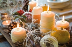Božićne dekoracije sveća - uradi sam.