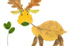 Kreativna radionica za decu od jesenjeg lišća: jelen.